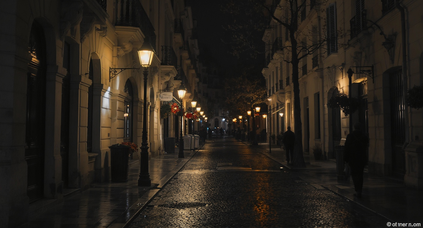 Paris la nuit vu depuis une limousine